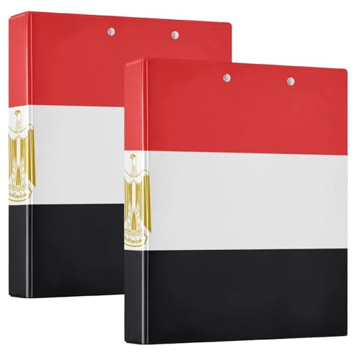 Robuste Ordner mit Klemmbrett, offizielle Flagge, Ägypten, 1 Packung, 3,8 cm, Büroordner, Schreibwaren, Organizer, Zubehör, 200 Blatt von GuoChe