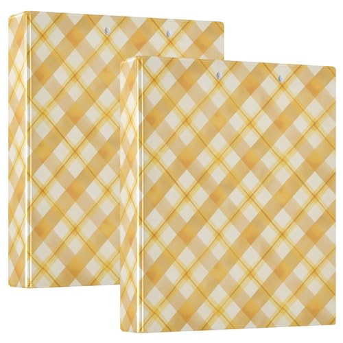 Robuste Ordner mit Taschen, Gingham-Karo, 1 Packung, 3,8 cm, Büro-Organizer, für Briefformen (27,9 x 21,6 cm) von GuoChe
