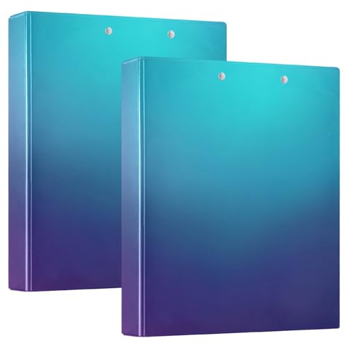 Runde Ringbücher 3,5 cm mit Klemmbrett, 1/2 Packung Ordner, Collegeordner für Studenten, Hardcover, verschwommenes Blaugrün, Lila, Blau Runde Ringbücher 3,5 cm mit Klemmbrett, 1/2 Packung Ordner, Collegeordner für Studenten, Hardcover, verschwommenes Blaugrün, Lila, Blau von GuoChe