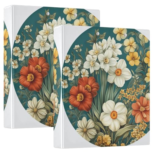 Runde Ringbücher 3,8 cm mit Klemmbrett, 1/2 Packungen, Schulbedarf, Hardcover, Blumen, Narzissen, blutendes Herz, Dahlie Runde Ringbücher 3,8 cm mit Klemmbrett, 1/2 Packungen, Schulbedarf, Hardcover, Blumen, Narzissen, blutendes Herz, Dahlie von GuoChe
