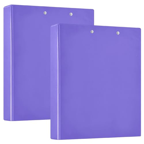 Runde Ringbücher 3,8 cm mit Tascheneinband, 1/2er-Pack, für Briefgröße (27,9 x 21,6 cm), Hardcover, mittelgroß, Schieferblau von GuoChe