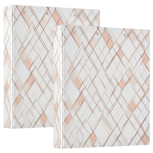 Runde Ringe Notizblock Ordner 1 und 1/2 Zoll mit Zwischenablage 1/2 Paket Ordner für Schule Hardcover lustig kariert weiß Rose Gold Runde Ringe Notizblock Ordner 1 und 1/2 Zoll mit Zwischenablage 1/2 Paket Ordner für Schule Hardcover lustig kariert weiß Rose Gold von GuoChe