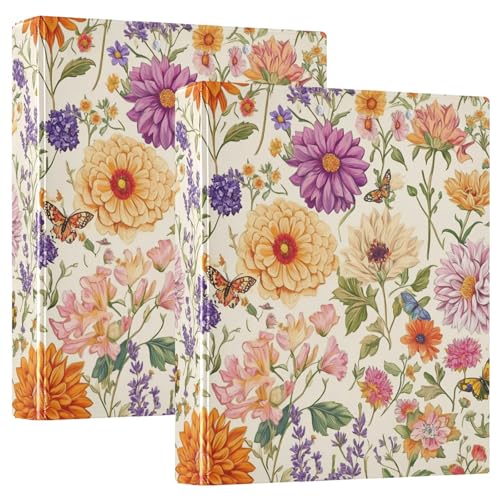 Runde Ringe Ordner 1 und 1/2 Zoll mit Klemmbrett 1/2 Stück Schulbedarf Binder 200 Blatt Vintage Blumen Rustikal Beige Runde Ringe Ordner 1 und 1/2 Zoll mit Klemmbrett 1/2 Stück Schulbedarf Binder 200 Blatt Vintage Blumen Rustikal Beige von GuoChe