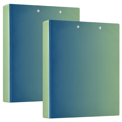 Runder Ringbuch, 3,8 cm, mit Taschen, 1/2er-Pack, Ordner für die Schule, 200 Blatt, dunkelgrüner Farbverlauf Runder Ringbuch, 3,8 cm, mit Taschen, 1/2er-Pack, Ordner für die Schule, 200 Blatt, dunkelgrüner Farbverlauf von GuoChe