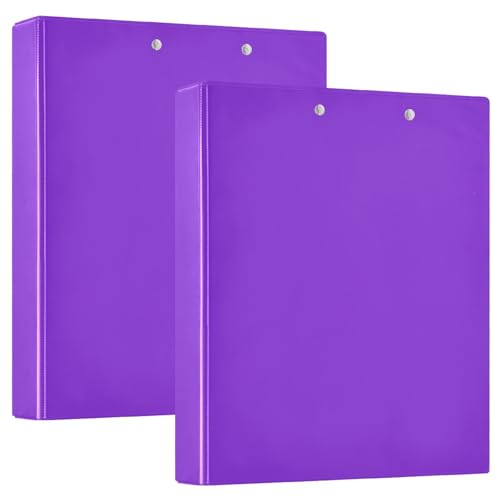 Runder Ringordner mit Tascheneinband, 3,8 cm (1,5 Zoll) für Briefgröße (27,9 x 21,6 cm), 200 Blatt, Blau, Violett, Violett von GuoChe