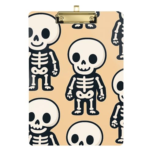 Skelett Halloween Grafik Restaurant Klemmbrett Hartbrett für Hausaufgaben Pädiatrische Größe 9 x 12 von GuoChe