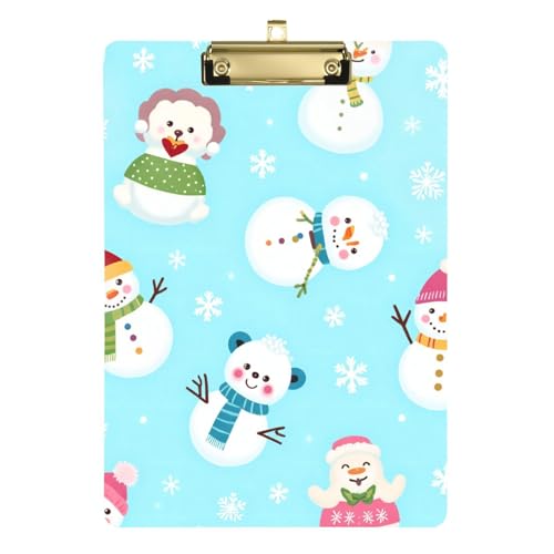 Sketch it Klemmbrett aus Kunststoff für Lehrer, Krankenpflege, Größe 22,9 x 30,5 cm, Schneemann-Weihnachtsmuster Sketch it Klemmbrett aus Kunststoff für Lehrer, Krankenpflege, Größe 22,9 x 30,5 cm, Schneemann-Weihnachtsmuster von GuoChe
