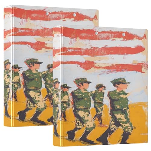 Soldaten Marching in Parade Notizbuch, Ordner mit Klemmbrett, 1 Packung, 3,8 cm, Büroordner, Büro, Dokumente, Organizer, 200 Blatt von GuoChe