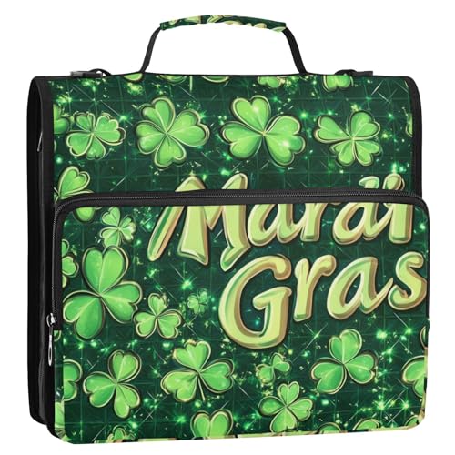 St. Patrick′s Day Ringbuch mit 3 Ringen, 3 Ringe, mit Reißverschluss, leicht zu transportieren, Portfolio mit Reißverschluss für Mittelschüler St. Patrick′s Day Ringbuch mit 3 Ringen, 3 Ringe, mit Reißverschluss, leicht zu transportieren, Portfolio mit Reißverschluss für Mittelschüler von GuoChe