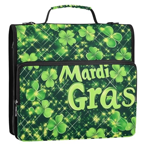 St. Patrick′s Day Ringbuch mit 3 Ringen, Reißverschluss mit Riemen, leicht zu transportieren, Dokumenten-Organizer, geeignet für Mittelschule St. Patrick′s Day Ringbuch mit 3 Ringen, Reißverschluss mit Riemen, leicht zu transportieren, Dokumenten-Organizer, geeignet für Mittelschule von GuoChe