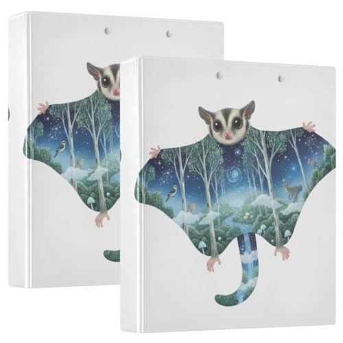 Sugar Glider Eukalyptus Safari Collage Klemmbrett Ordner mit Tascheneinband, 1 Packung, 3,8 cm, ästhetischer Ordner, Krankenschwesterbedarf, 200 Blatt von GuoChe