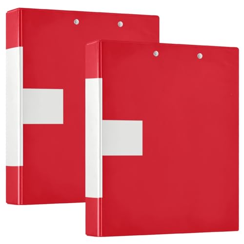 Switzeand Flag Graphic Rec Schweizer Datenordner mit Tascheneinband, 1 Packung, 3,8 cm, ästhetischer Ordner, Büro-Organizer, hält 200 Blatt Switzeand Flag Graphic Rec Schweizer Datenordner mit Tascheneinband, 1 Packung, 3,8 cm, ästhetischer Ordner, Büro-Organizer, hält 200 Blatt von GuoChe