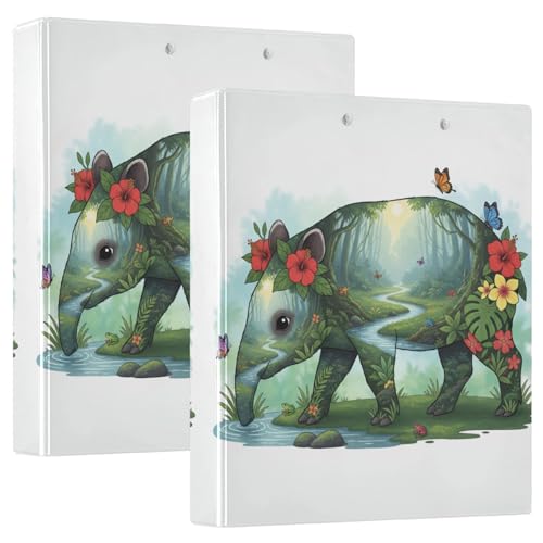 Tapir Klemmbrett mit Innentaschen, 3,8 cm, verschiedene Ordner, Schreibwaren, Organizer, Hardcover, Dschungelräumung, 1 Packung von GuoChe