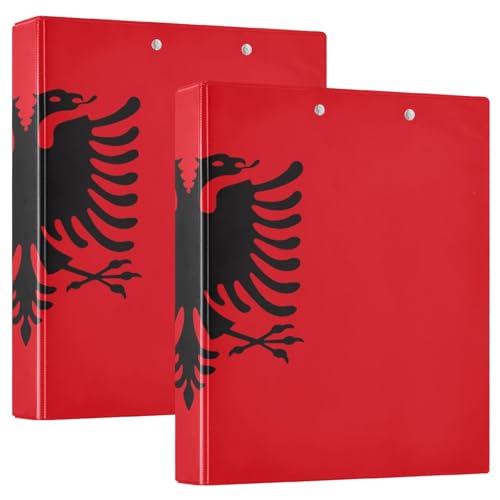 Vector Image Klemmbrett mit Albanien-Flagge, 1 Packung, 3,8 cm, ästhetischer Ordner, Schreibwaren, hält 200 Blatt von GuoChe
