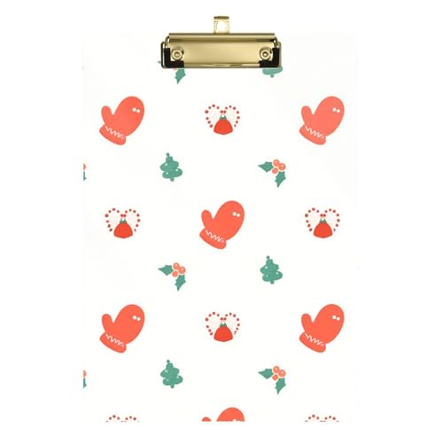 Weihnachts-Fäustlinge Klemmbrett Clip Hartbrett für das erste Jahr Lehrer Must Haves Größe 22,9 x 30,5 cm von GuoChe