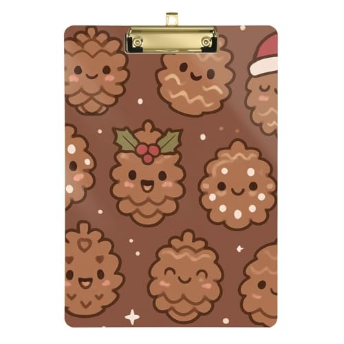 Weihnachts-Klemmbrett mit Tannenzapfen-Muster, Hartfaserplatte für Fußball, Softball, Coaching, Größe 22,9 x 30,5 cm Weihnachts-Klemmbrett mit Tannenzapfen-Muster, Hartfaserplatte für Fußball, Softball, Coaching, Größe 22,9 x 30,5 cm von GuoChe