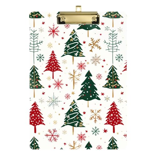 Weihnachtsbäume Klemmbrett mit Ordner, transparent, für 5. Klasse Klassenzimmer, Essentials für Lehrer von GuoChe