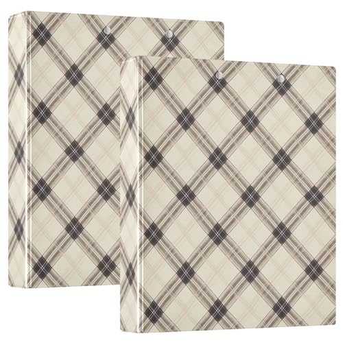 Weißes Büffelkariertes D-Ringbuch mit Taschen, 1 Packung, 3,8 cm, ästhetischer Ordner, Büropapiere, für 200 Blatt Weißes Büffelkariertes D-Ringbuch mit Taschen, 1 Packung, 3,8 cm, ästhetischer Ordner, Büropapiere, für 200 Blatt von GuoChe