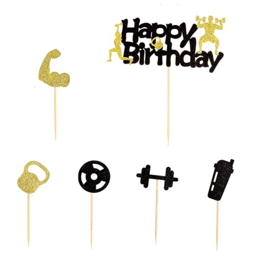 Guoguonb 11 Stück Männer Geburtstag Tortendekoration Thema Fitness Cake Topper Langhantel Kurzhantel Gewichtheben Kuchen Deco für Männer Vatertag Geburtstag Dekoration Guoguonb 11 Stück Männer Geburtstag Tortendekoration Thema Fitness Cake Topper Langhantel Kurzhantel Gewichtheben Kuchen Deco für Männer Vatertag Geburtstag Dekoration von Guoguonb