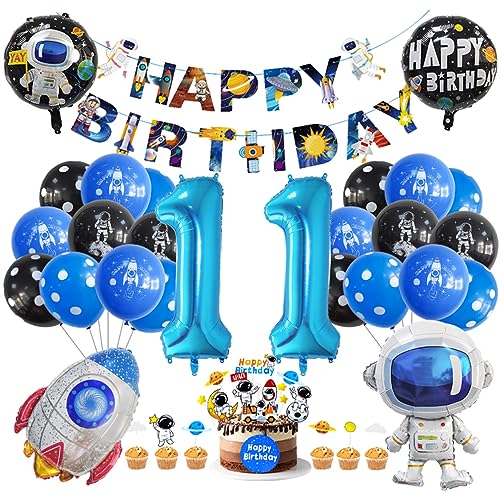 Guoguonb 11. Geburtstag Weltraum Party Deko Astronauten Raketen Folienballon Luftballons Space theme Cupcake Topper Tortendekoration Happy Birthday Banner für 11 Jahre Jungen Birthday Decorations Guoguonb 11. Geburtstag Weltraum Party Deko Astronauten Raketen Folienballon Luftballons Space theme Cupcake Topper Tortendekoration Happy Birthday Banner für 11 Jahre Jungen Birthday Decorations von Guoguonb