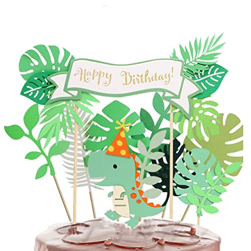 Guoguonb 17PCS Dinosaurier Tortendekoration Kuchen Topper Dino Cake Topper Grünes Blattr Torten Deko Happy Birthday Tortendeko für Kinder Jungen Party Geburtstag Deko Muffin Backen Kuchenaufsätze Guoguonb 17PCS Dinosaurier Tortendekoration Kuchen Topper Dino Cake Topper Grünes Blattr Torten Deko Happy Birthday Tortendeko für Kinder Jungen Party Geburtstag Deko Muffin Backen Kuchenaufsätze von Guoguonb