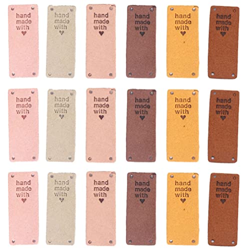 Guoguonb 30 Stück Handmade Leder Etiketten Tags Rechteckig Nähen Tuch Etiketten Label Nähen mit 4 Löchern Hand Made With Love Label für Nähen Knopf DIY Basteln Scrapbooking Kleidung Zubehör,5x2cm Guoguonb 30 Stück Handmade Leder Etiketten Tags Rechteckig Nähen Tuch Etiketten Label Nähen mit 4 Löchern Hand Made With Love Label für Nähen Knopf DIY Basteln Scrapbooking Kleidung Zubehör,5x2cm von Guoguonb
