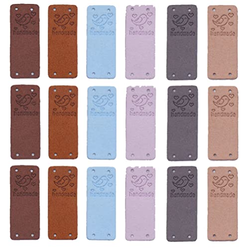 Guoguonb 30 Stück Handmade Leder Etiketten Tags Rechteckig Nähen Tuch Etiketten Label Nähen mit 4 Löchern Vogel-Muster Label für Nähen Knopf DIY Basteln Scrapbooking Kleidung Zubehör,5x2cm Guoguonb 30 Stück Handmade Leder Etiketten Tags Rechteckig Nähen Tuch Etiketten Label Nähen mit 4 Löchern Vogel-Muster Label für Nähen Knopf DIY Basteln Scrapbooking Kleidung Zubehör,5x2cm von Guoguonb