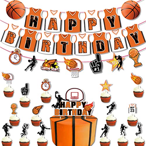 Guoguonb Basketball-Thema Geburtstag Party Deko Basketball Luftballons Basketball Cupcake Topper Happy Birthday Banner für Basketball Themen Kinder Geburtstag Deko Tortendekoration Guoguonb Basketball-Thema Geburtstag Party Deko Basketball Luftballons Basketball Cupcake Topper Happy Birthday Banner für Basketball Themen Kinder Geburtstag Deko Tortendekoration von Guoguonb