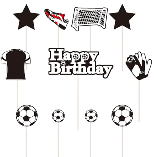 Guoguonb Fußball Tortendekorationen 1 Groß Happy Birthday Cake Topper und 20 Stück Fußball-Zubehör Cupcake für Fußball Thema Kuchen Deko Kinder Geburtstagsparty Dekoration Guoguonb Fußball Tortendekorationen 1 Groß Happy Birthday Cake Topper und 20 Stück Fußball-Zubehör Cupcake für Fußball Thema Kuchen Deko Kinder Geburtstagsparty Dekoration von Guoguonb