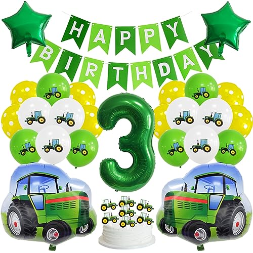 Guoguonb Grün 3 Jahre Traktor Geburtstag Deko Happy Birthday Banner Zahlenballon 3 Folienballon Bedruckte Ballons Traktor Tortendekoration für Kindergeburtstag Partyset Dekoration Guoguonb Grün 3 Jahre Traktor Geburtstag Deko Happy Birthday Banner Zahlenballon 3 Folienballon Bedruckte Ballons Traktor Tortendekoration für Kindergeburtstag Partyset Dekoration von Guoguonb