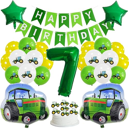Guoguonb Grün 7 Jahre Traktor Geburtstag Deko Happy Birthday Banner Zahlenballon 7 Folienballon Bedruckte Ballons Traktor Tortendekoration für Kindergeburtstag Partyset Dekoration Guoguonb Grün 7 Jahre Traktor Geburtstag Deko Happy Birthday Banner Zahlenballon 7 Folienballon Bedruckte Ballons Traktor Tortendekoration für Kindergeburtstag Partyset Dekoration von Guoguonb