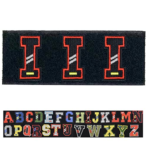 Englischer Buchstabe A-Z Paket Taktischer Moral Patch, Alphabet Hook and Loop Patch, besticktes Armee-Abzeichen-Set, Rucksack, Hut, Weste, Schuhzubehör (3 Stück) von Guokuai