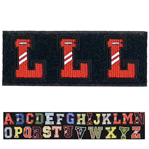 Englischer Buchstabe A-Z Paket Taktischer Moral Patch, Alphabet Hook and Loop Patch, gesticktes Armee-Abzeichen-Set, Rucksack, Hut, Weste, Schuhzubehör (3 Stück) von Guokuai