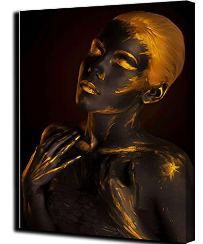 CHAHU Malen nach Zahlen Kits Kunst Schwarze und goldene afrikanische nackte Frau DIY vorgedruckte Leinwand Ölgemälde Geschenk für Erwachsene Kinder Home House Decor 40 x 50 cm rahmenlose CHAHU Malen nach Zahlen Kits Kunst Schwarze und goldene afrikanische nackte Frau DIY vorgedruckte Leinwand Ölgemälde Geschenk für Erwachsene Kinder Home House Decor 40 x 50 cm rahmenlose von CHAHU