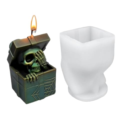 Gupcaqosjw Halloween Silikone Formen, Silikonformen Für Aromatherapie Kerzen, Leicht Entnehmbare Grusel Bastelform Für Epoxidharz Gips Halloween Deko Seifenherstellung Handwerksprojekte von Gupcaqosjw