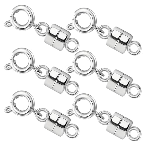 Gupcaqosjw Magnetische Halskette, magnetische Halskette Verschlüsse und Verschlüsse, Halskettenanschluss Schmuckarmbandverschlüsse und Verschlüsse, Helper mit 6x -Legierungswandlern mit starkem Magnet von Gupcaqosjw