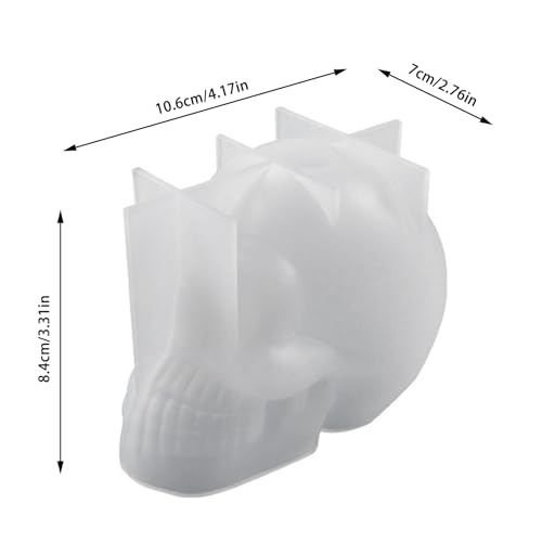Gupcaqosjw Schädel Silikonform - Flexibles Silikon Schädel Gießform | 3D Form Für Gießharz Skulpturen Tonhandwerk Dekoration von Gupcaqosjw