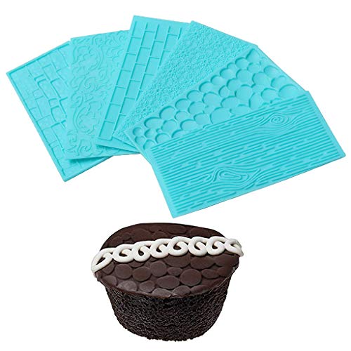 Gurxi 6 STK Prägematte Fondant, Silikonformen Fondant, Fondant Holz, Ziegel Fondant, Ausstecher Mauer, Geprägtes Kunststoff Glasurformen Set Prägematte Strukturmatte Spitze Fondant Matte Gurxi 6 STK Prägematte Fondant, Silikonformen Fondant, Fondant Holz, Ziegel Fondant, Ausstecher Mauer, Geprägtes Kunststoff Glasurformen Set Prägematte Strukturmatte Spitze Fondant Matte von Gurxi