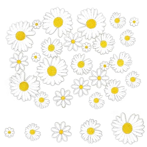 Patches zum Aufbügeln 30 Stück Patch Sticker Aufnäher Blumen DIY Flicken zum Aufbügeln Bügelflicken für Kinder Erwachsene für Jeans Hemden Hut Kleidung und Handarbeiten von Gurxi