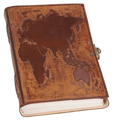 Gusti Notizbuch Leder-Ronda Notizheft Reisetagebuch Weltkarte Tagebuch DIN B6 Braun Leder Gusti Notizbuch Leder-Ronda Notizheft Reisetagebuch Weltkarte Tagebuch DIN B6 Braun Leder von Gusti
