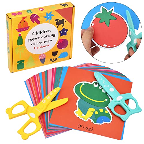 GutSache 2 Stück Kinderschere + 48 Blatt buntes Bastelpapier Für Kinder ab 2 Jahren | Bastelset für Kindergarten, Vorschule & zu Hause | Ideal als Gastgeschenk Mitgebsel GutSache 2 Stück Kinderschere + 48 Blatt buntes Bastelpapier Für Kinder ab 2 Jahren | Bastelset für Kindergarten, Vorschule & zu Hause | Ideal als Gastgeschenk Mitgebsel von GutSache