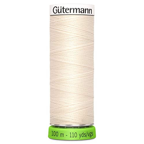 Gutermann recyceltem Polyester Gewinde, 110 YD, Eggshell von Gutermann