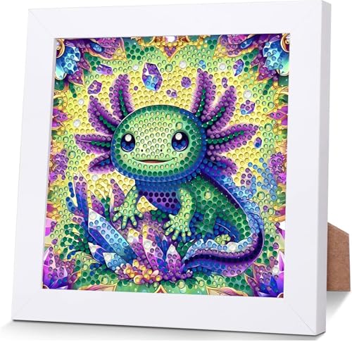 Gutluz Diamond Painting Kinder ab 6 Jahre Diamant Painting Bilder Kinder Tiere 5D Diamond-Painting Kit als Geschenke Bastelset Kinder Diamond Art 5 6 1 8 9 10 11 12 Jahre(Grün) von Gutluz