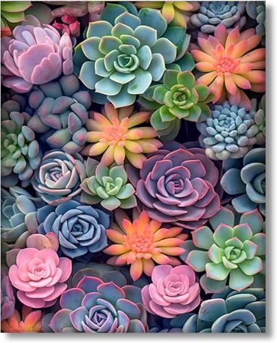 Gutluz Malen Nach Zahlen Erwachsene Blumen - Paint by Numbers Adults - Geschenke für Erwachsene und Kinder ab 10+ Jahren - Malen Nach Zahlen ab 10 + Jahre Mädchen (40 x 50 cm Rahmenlos) von Gutluz