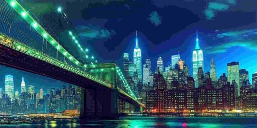 Brooklyn Brücke Diamond Painting Erwachsene Groß xxl, 5D Diamant Painting Bilder Runder Vollbohrer Diamanten Malerei DIY Stickerei Kreuzstich Home Wand Dekor, Geschenke für Frauen 35x70 cm z-36 Brooklyn Brücke Diamond Painting Erwachsene Groß xxl, 5D Diamant Painting Bilder Runder Vollbohrer Diamanten Malerei DIY Stickerei Kreuzstich Home Wand Dekor, Geschenke für Frauen 35x70 cm z-36 von Guuogxan