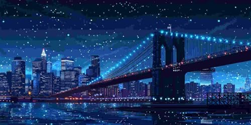 Brooklyn Brücke Diamond Painting Erwachsene Groß xxl, 5D Diamant Painting Bilder Runder Vollbohrer Diamanten Malerei DIY Stickerei Kreuzstich Home Wand Dekor, Geschenke für Frauen 70x140 cm z-40 Brooklyn Brücke Diamond Painting Erwachsene Groß xxl, 5D Diamant Painting Bilder Runder Vollbohrer Diamanten Malerei DIY Stickerei Kreuzstich Home Wand Dekor, Geschenke für Frauen 70x140 cm z-40 von Guuogxan