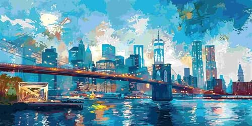 Diamond Painting Erwachsene Groß 40x80 cm, 5D Diamant Painting Bilder Brooklyn Brücke, DIY Diamant Malerei Basteln Erwachsene Set für Wohnzimmer Schlafzimmer Wand Dekoration, Geschenke für Mädchen x38 Diamond Painting Erwachsene Groß 40x80 cm, 5D Diamant Painting Bilder Brooklyn Brücke, DIY Diamant Malerei Basteln Erwachsene Set für Wohnzimmer Schlafzimmer Wand Dekoration, Geschenke für Mädchen x38 von Guuogxan