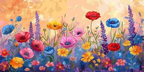 Diamond Painting Erwachsene Groß 60x120 cm, 5D Diamant Painting Bilder Farbe Blumen, DIY Diamant Malerei Basteln Erwachsene Set für Wohnzimmer Schlafzimmer Wand Dekoration, Geschenke für Mädchen x-46 Diamond Painting Erwachsene Groß 60x120 cm, 5D Diamant Painting Bilder Farbe Blumen, DIY Diamant Malerei Basteln Erwachsene Set für Wohnzimmer Schlafzimmer Wand Dekoration, Geschenke für Mädchen x-46 von Guuogxan