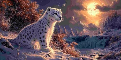 Leopard Landschaft Diamond Painting Erwachsene Groß xxl, 5D Diamant Painting Bilder Runder Vollbohrer Diamanten Malerei DIY Stickerei Kreuzstich Home Wand Dekor, Geschenke für Frauen 70x140 cm z-28 Leopard Landschaft Diamond Painting Erwachsene Groß xxl, 5D Diamant Painting Bilder Runder Vollbohrer Diamanten Malerei DIY Stickerei Kreuzstich Home Wand Dekor, Geschenke für Frauen 70x140 cm z-28 von Guuogxan