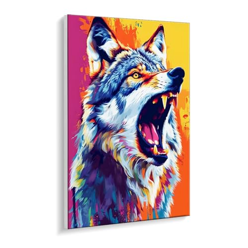 Malen Nach Zahlen Erwachsene, Der Wolf Bastelset GemäLde,Kreativ Set für Erwachsene Anfänger, DIY GemäLde Kit mit Pinsel und Acrylfarbe Als Geschenk für Wanddeko, Ohne Rahmen 40 x 50 cm u-368 Malen Nach Zahlen Erwachsene, Der Wolf Bastelset GemäLde,Kreativ Set für Erwachsene Anfänger, DIY GemäLde Kit mit Pinsel und Acrylfarbe Als Geschenk für Wanddeko, Ohne Rahmen 40 x 50 cm u-368 von Guuogxan